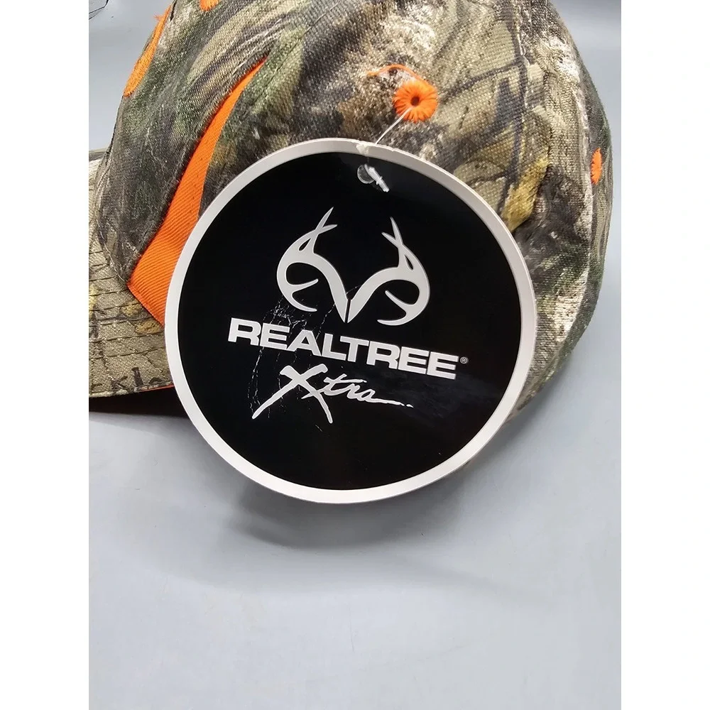 Realtree Durex Camo‎ Blaze Orange Strap Adjustable Strap Hat Cap NWT